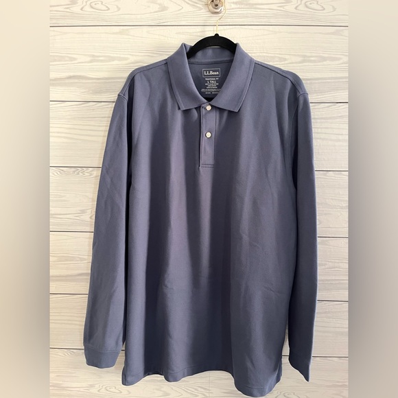 L.L. Bean Long Sleeve Polo L Tall - Picture 1 of 12